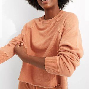 Aerie Cropped Orange Sweatshirt